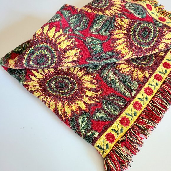 throw Other - Sunflower woven throw/afghan/blanket.